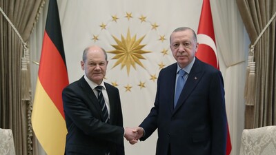 Cumhurbaşkanı Erdoğan ve Alman Şansölye'den açıklamalar