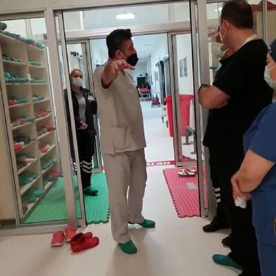 Grevdeki doktorlar ile başhekimin tartışmasına inceleme!