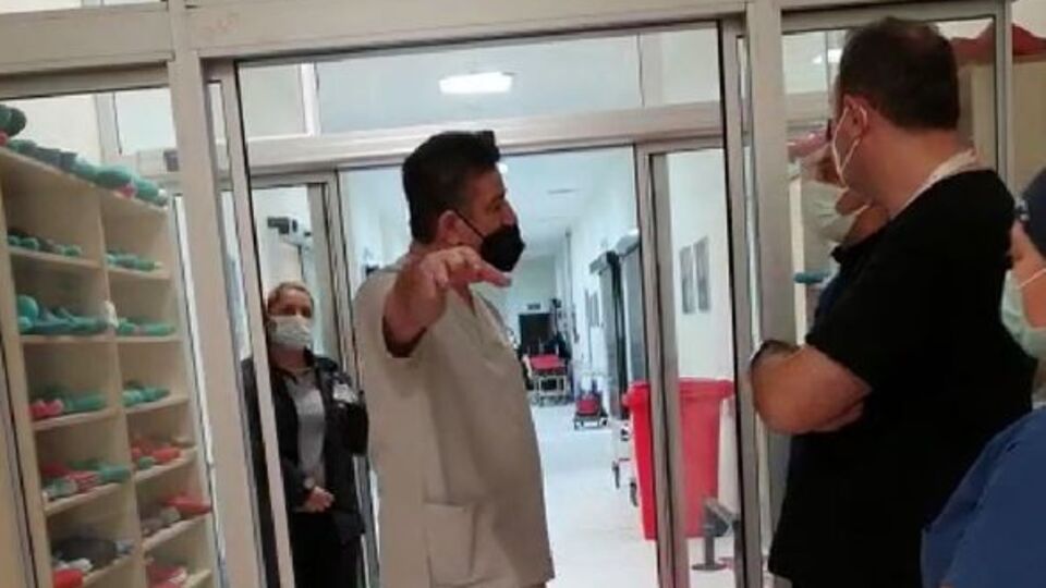 Grevdeki doktorlar ile başhekimin tartışmasına inceleme!