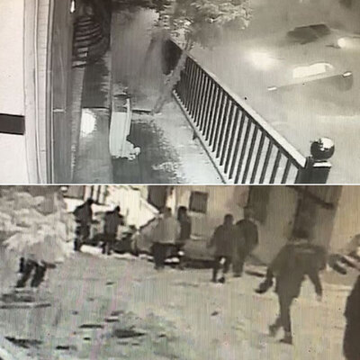 Çocukların arasına daldı! Karda dehşet!