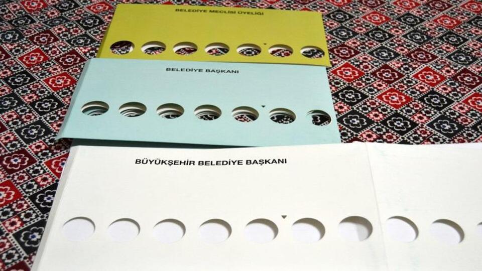 Oy pusulalarında görme engelliler için şablon