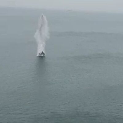 Alarma neden olan mayınların imha görüntüleri paylaşıldı