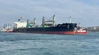 Haydarpaşa'da gemi karaya oturdu