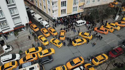 Taksimetrelere zam güncellemesi havadan görüntülendi