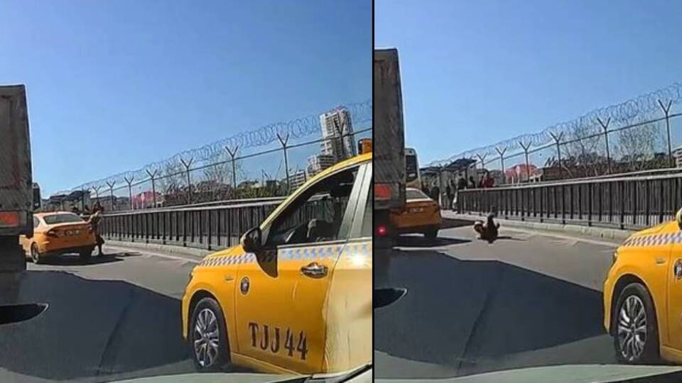 Taksici yolcuyu böyle düşürdü!