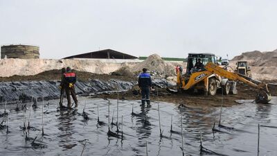 O şantiyenin faaliyetleri durduruldu