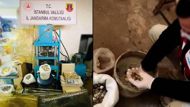 Depoyu sahte madeni Euro darphanesine çevirmiş
