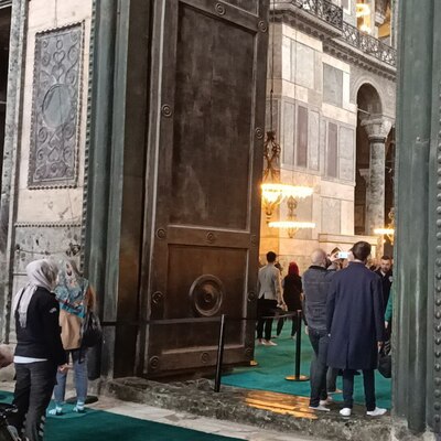 Ayasofya'da İmparator Kapısı onarıldı