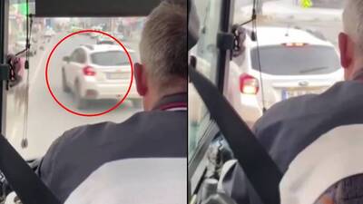 Maganda 'pes' dedirtti! Ehliyet cezalı çıktı