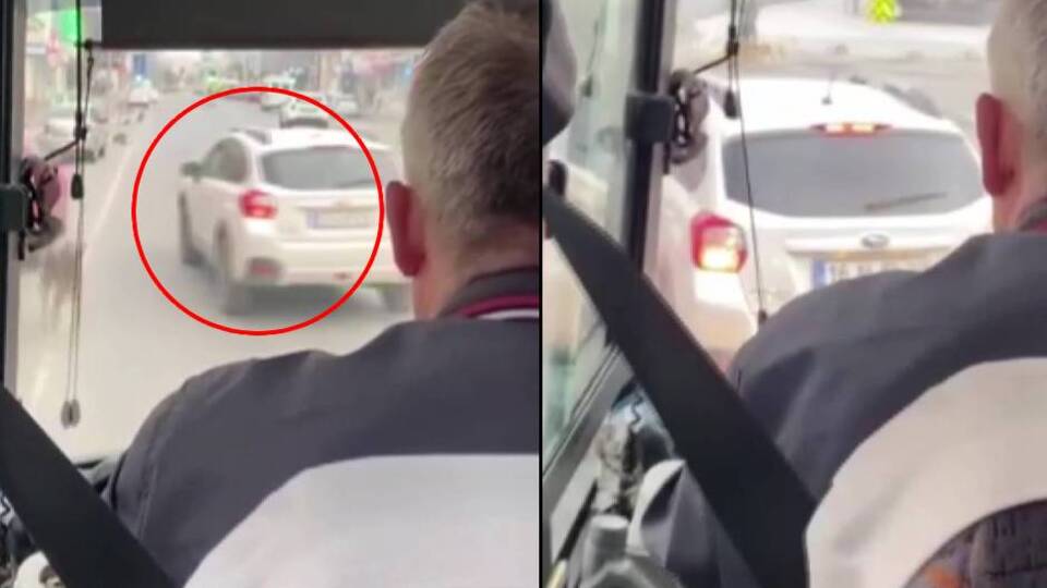 Maganda 'pes' dedirtti! Ehliyet cezalı çıktı