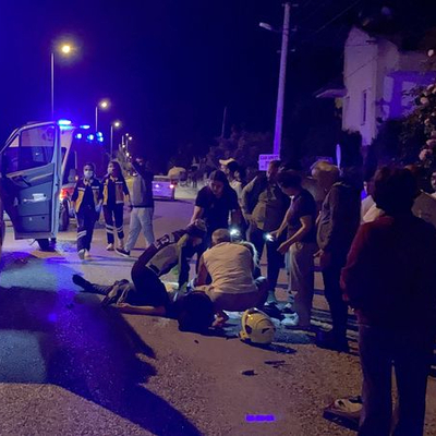 Otomobil ile motosiklet çarpıştı: 1 ölü, 4 yaralı