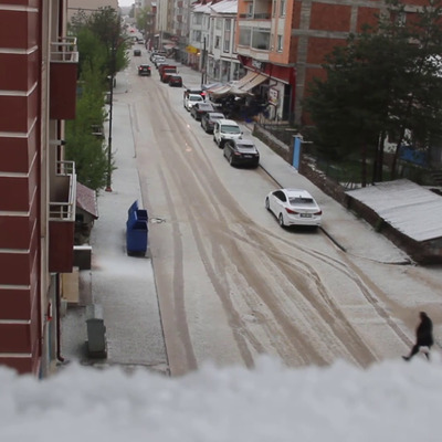 Kar değil dolu! O ilde şaşırtan görüntüler