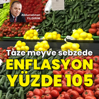 Taze meyve sebze enflasyonu %105