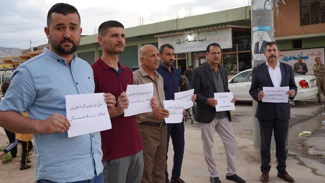 Irak'ta terör örgütü PKK'ya karşı protesto