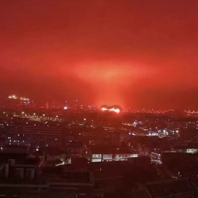 Çin'de kırmızı gökyüzü: Nedeni açıklandı