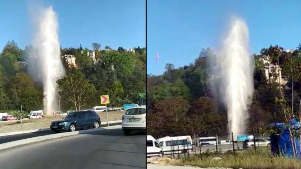 Metrelerce fışkırdı, yollar göle döndü