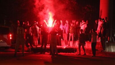 Kocaelispor taraftarlarından protesto