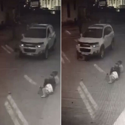 4 yaşında çocuk yola fırladı! Bunun adı mucize!