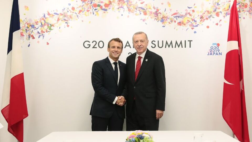 Cumhurbaşkanı Erdoğan, Macron ile görüştü