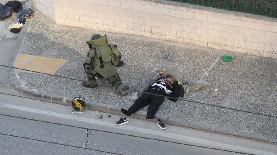 Gaziantep'te canlı bomba paniği güvenlik kamerasında!