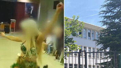 Okulda dansözlü kutlamaya uzaklaştırma!