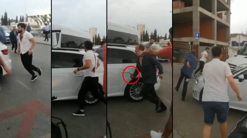 Trafik magandası bıçaklayıp, kovaladı