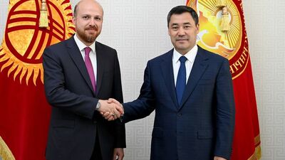 Kırgız lider Caparov, Bilal Erdoğan'ı kabul etti