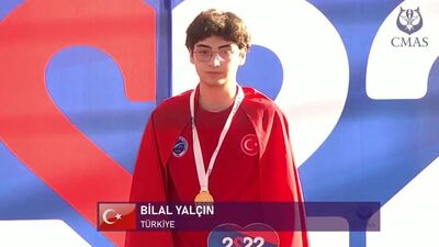 Bilal Yalçın su altı dünya şampiyonu oldu