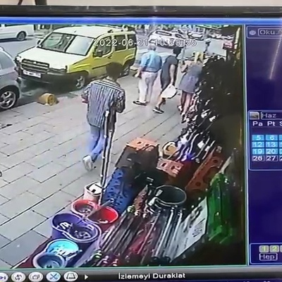 Otomobilin çarptığı fırıncı 1 saat sonra işbaşı yaptı!