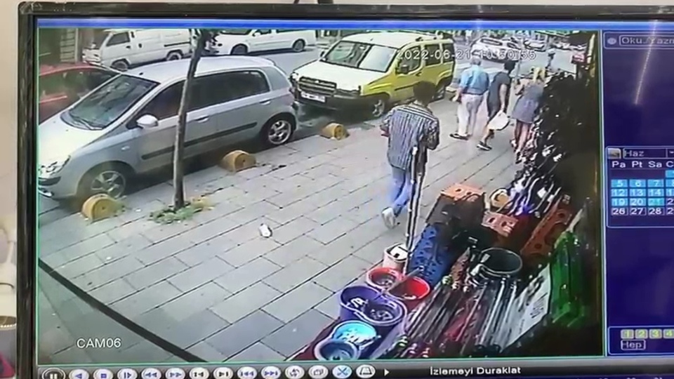 Otomobilin çarptığı fırıncı 1 saat sonra işbaşı yaptı!