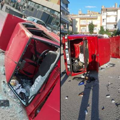 Sürücüyü dövüp, aracını devirdiler!