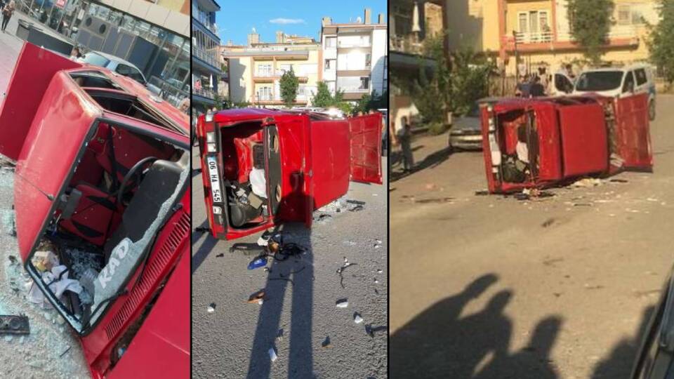 Sürücüyü dövüp, aracını devirdiler!