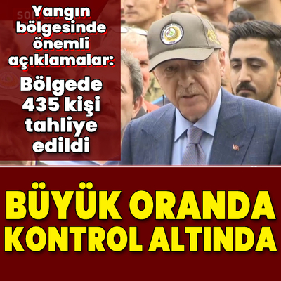 Cumhurbaşkanı Erdoğan'dan yangın bölgesinde açıklamalar