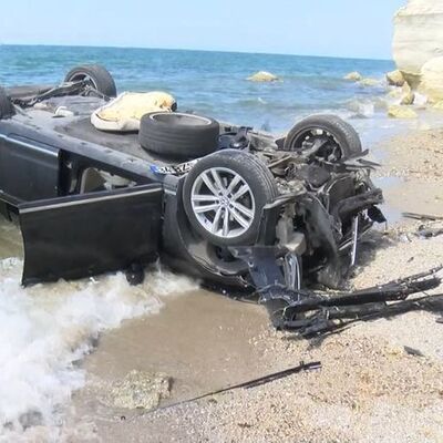 Haciz gelen aracını uçurumdan denize attı