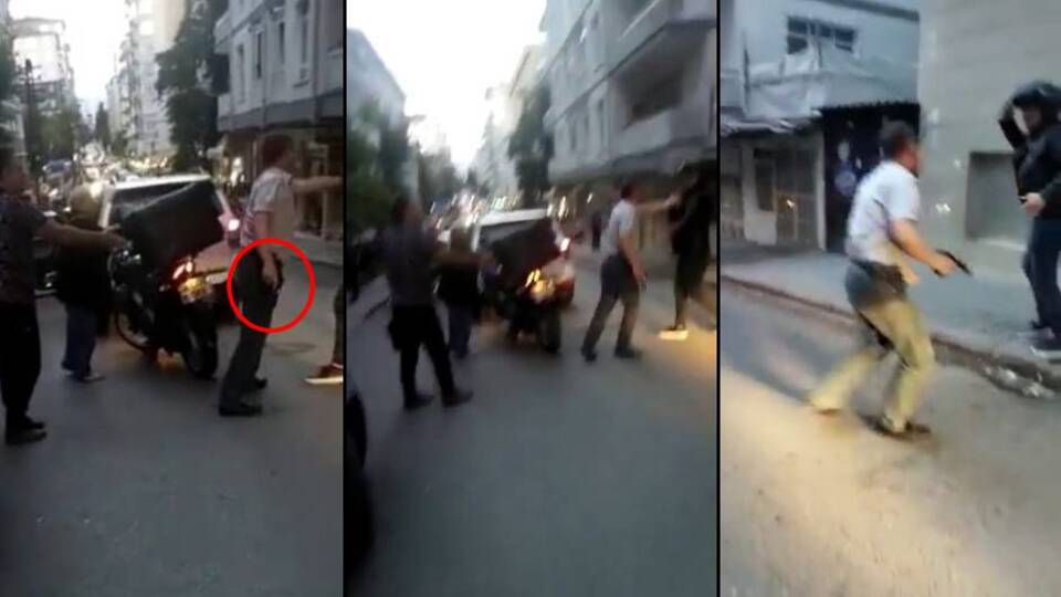 Silahlı trafik magandası yürekleri ağza getirdi!