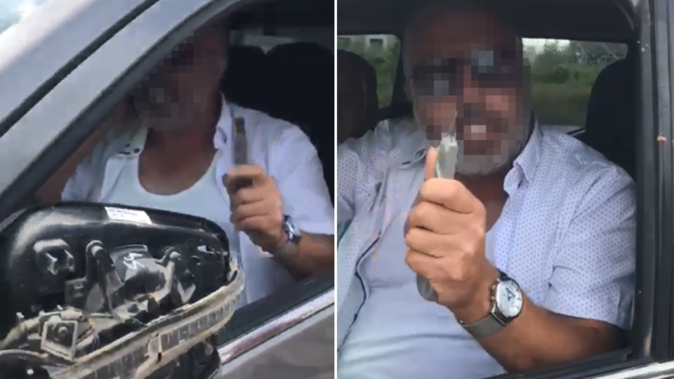 Falçatalı dehşet! Trafikte 3 kişiyi yaraladı