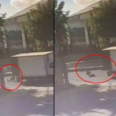 Dehşet anları kamerada! Kasadan böyle düştü...