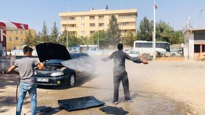 Bir taraf yandı, bir taraf dondu!