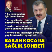Bayram günü Bakan Koca ile sağlık sohbeti