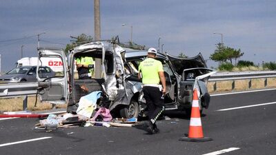 Tekirdağ'da feci kaza! 3 ölü, 5 yaralı