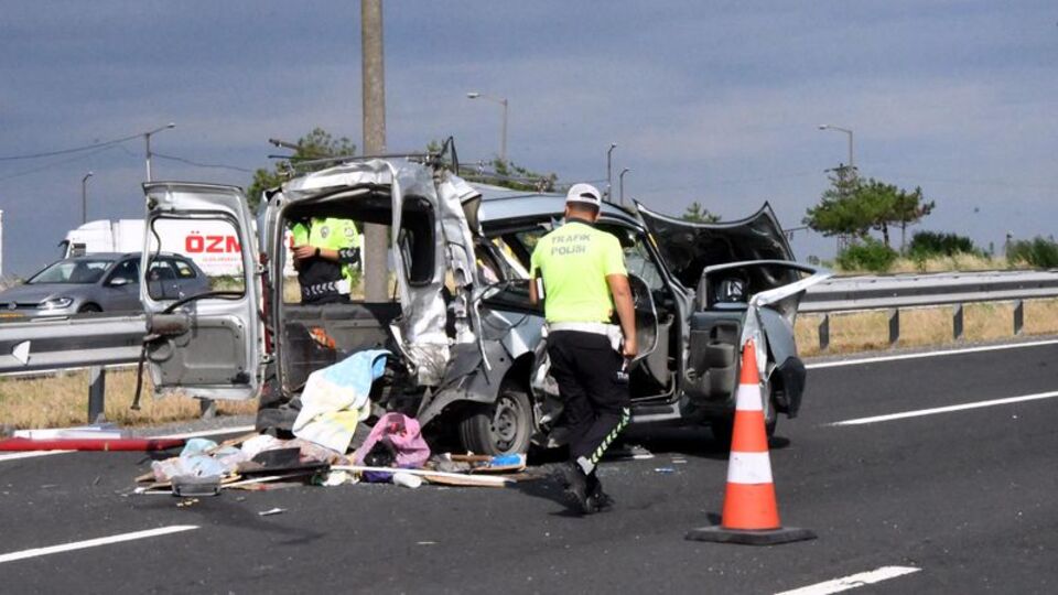Tekirdağ'da feci kaza! 3 ölü, 5 yaralı