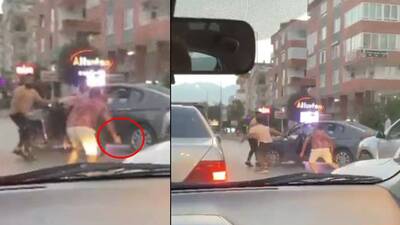 Trafikte yine bıçaklı maganda!