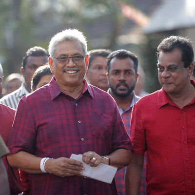 Sri Lanka lideri ülkeyi terk edemedi