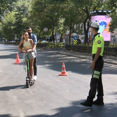 Kurallara aykırı olarak scooter kullananlara ceza yağdı!