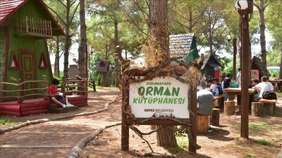 Bu kütüphane ormanda