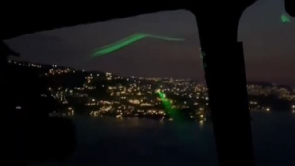 Yangın söndürme helikopterine lazer tutuldu!