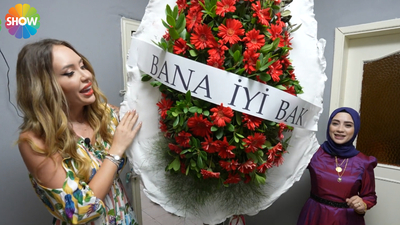 Diana gelinden Melisa Hanım'a 'çelenk' hediyesi