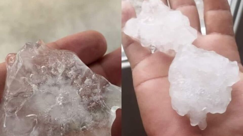 Dolu değil buz yağdı!