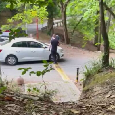 Belgrad Ormanı girişinde kapan oyunu!