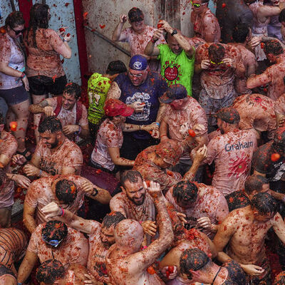 İspanya'da La Tomatina festivali
